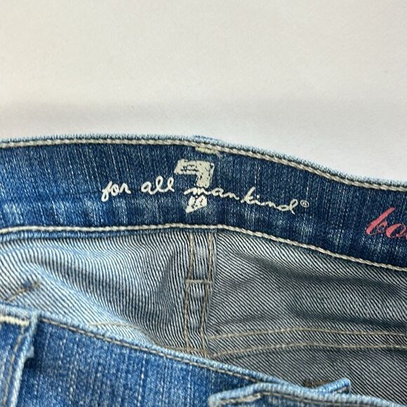 7 For All Mankind Distressed Bootcut Jeans - Picture 5 of 6